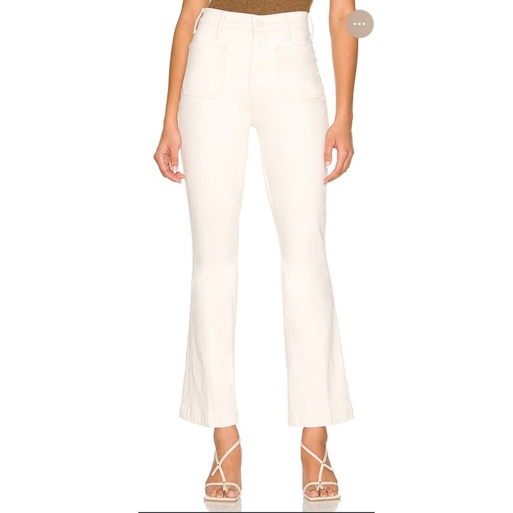 Mother The Hustler Flood Patch Pocket Flood Jeans Act Natural Off White Flare 29